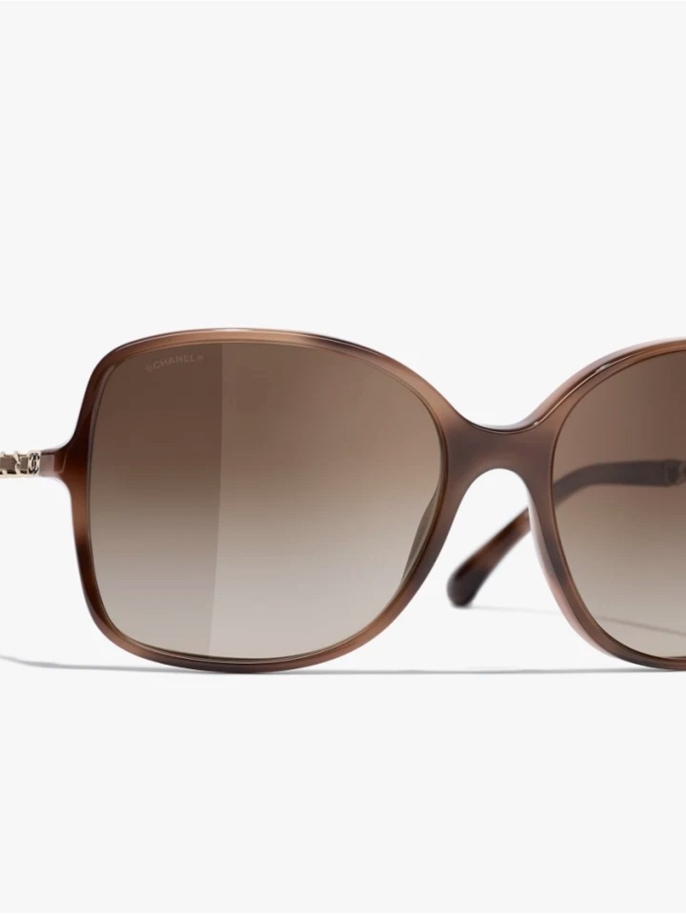 CHANEL Brown Gradient Oversized Women's Sunglasses
